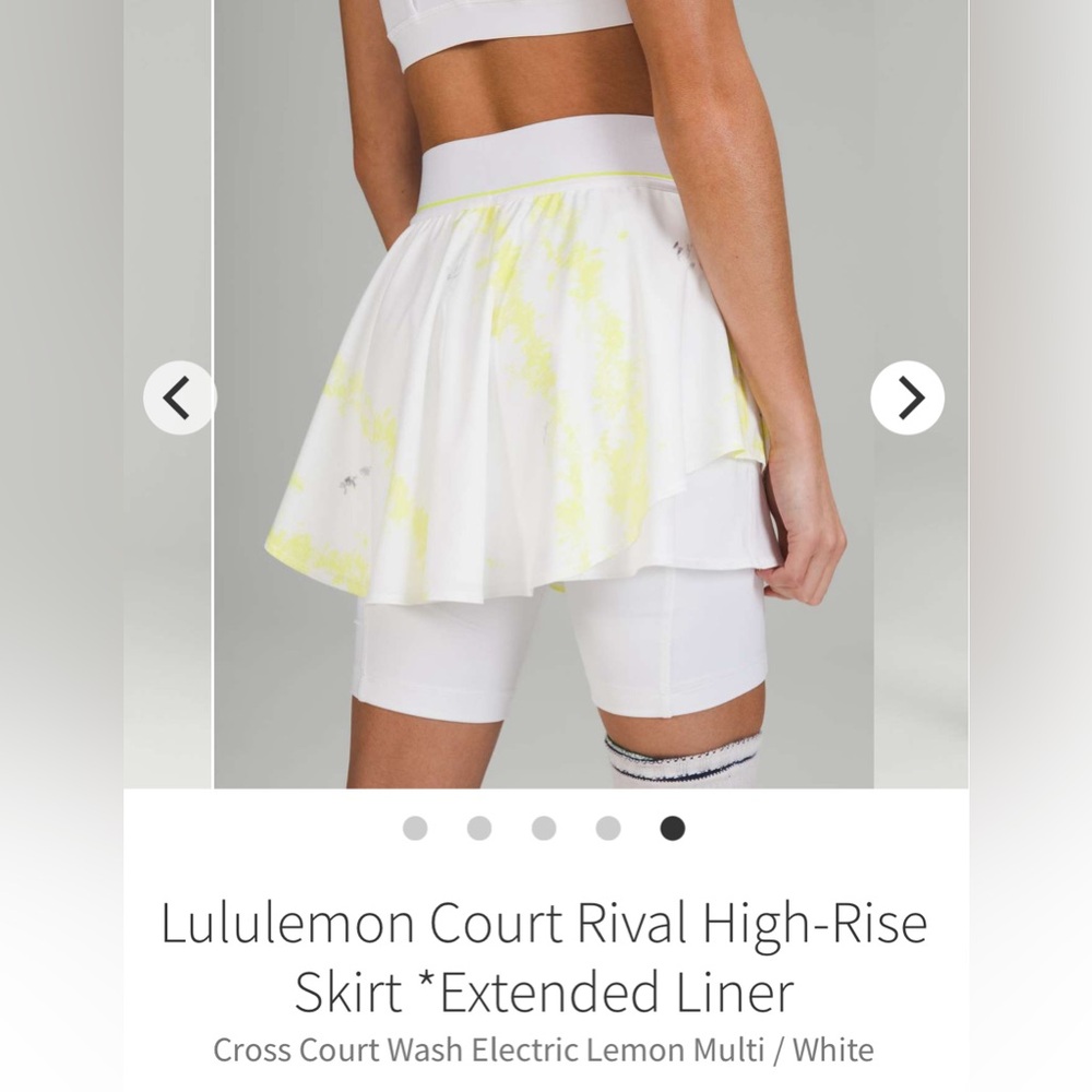 Lululemon Court Rival High-Rise Skirt Skort